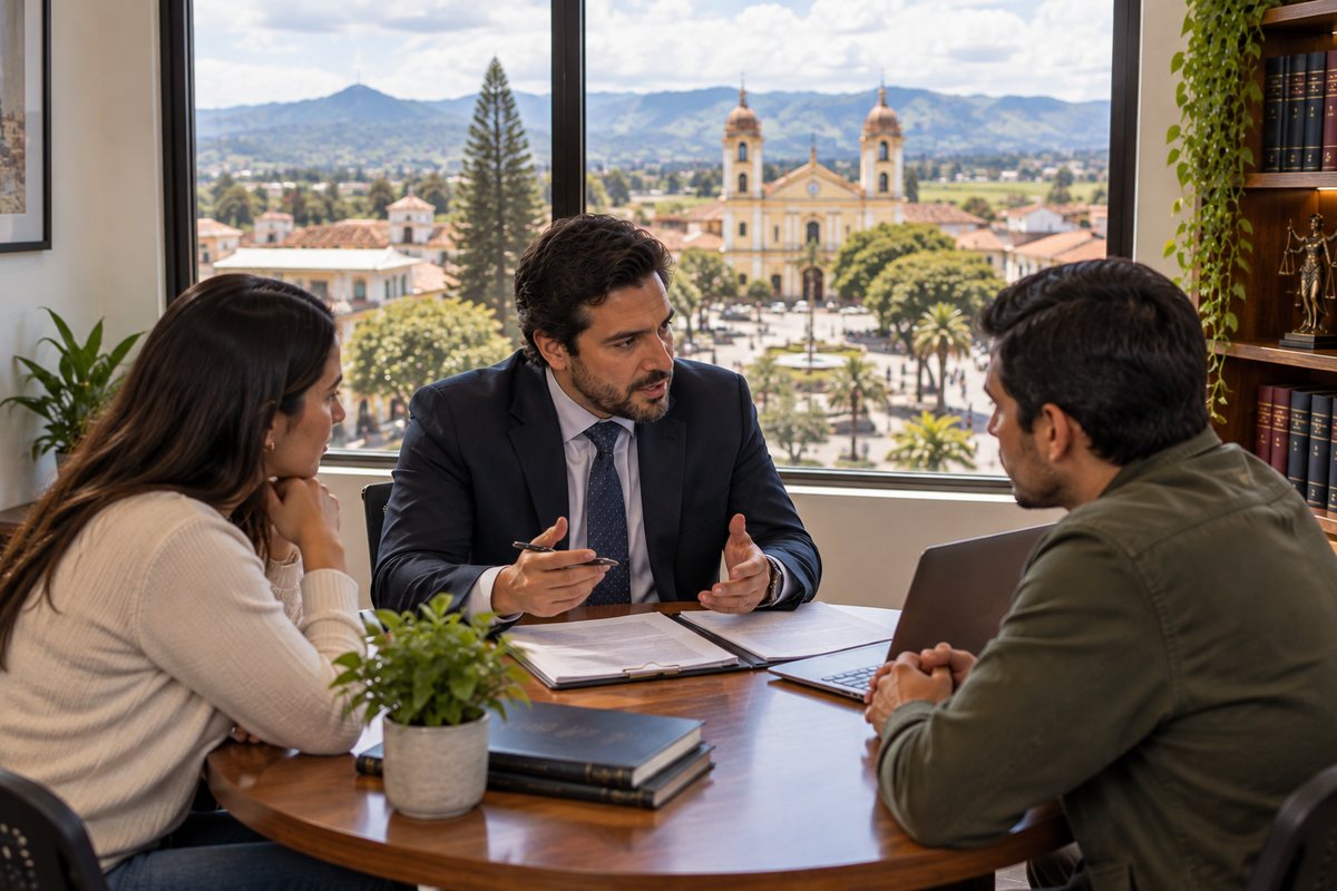 Abogado atiende a un cliente en Madrid, Cundinamarca