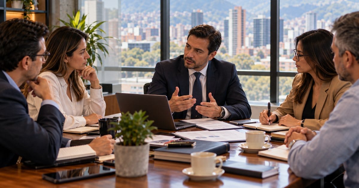 Abogado corporativo asesora al equipo directivo de una pyme en Colombia