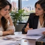 Mujer consulta con una abogada cómo demandar a su esposo