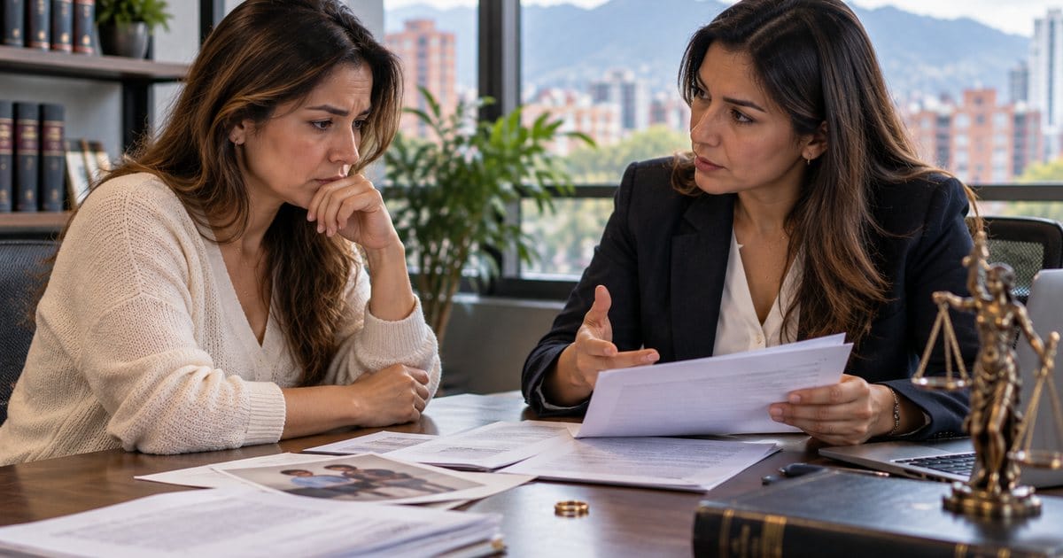 Mujer consulta con una abogada cómo demandar a su esposo