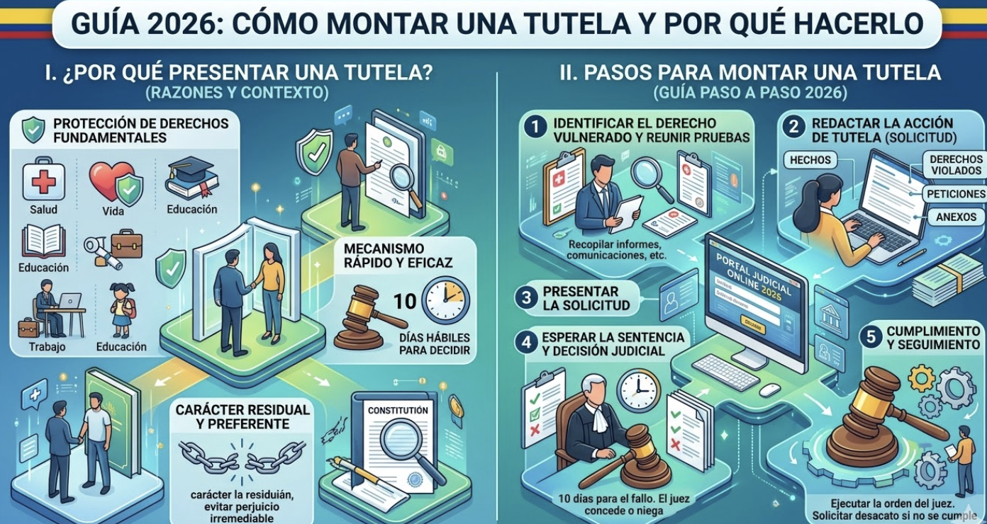 Cómo Poner una Tutela en Colombia: Guía Paso a Paso 2026