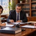 Pareja firma su divorcio de mutuo acuerdo ante un notario en Bogotá