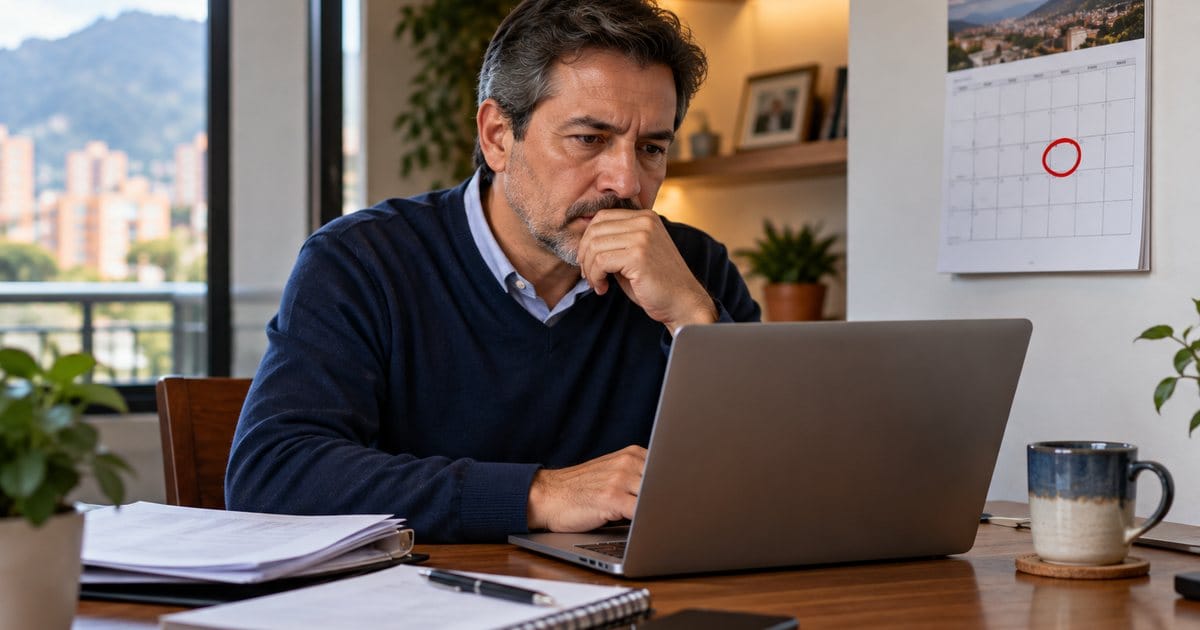 Hombre de 52 años revisa su historia laboral antes del cierre del traslado de régimen pensional
