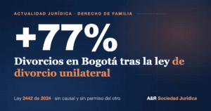 Portada: divorcios en Bogotá +77% tras la Ley 2442 de divorcio unilateral